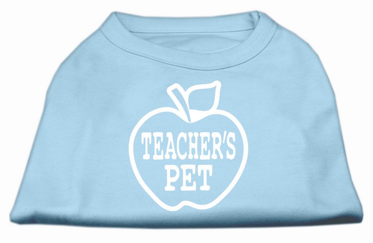 Teachers Pet Screen Print Shirt Baby Blue XS